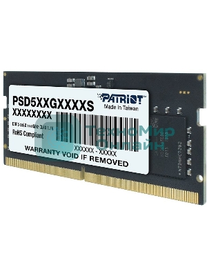 Оперативная память Patriot Signature, DDR5, 16GB (1x16 GB), 5600 MHz, CL46, SO-DIMM