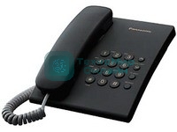 Телефон проводной Panasonic KX-TS2350RUB черный повтор номера, регул-ка громкости, кр.на стену