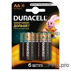 Батарейка DURACELL LR6-6BL BASIC (6/60/16800)