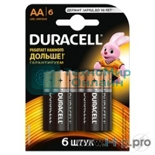 Батарейка DURACELL LR6-6BL BASIC (6/60/16800)