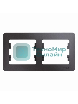 Рамка 2-м Glossa горизонт. графит SchE GSL001302