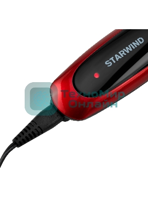 Машинка для стрижки Starwind SHC 4470 красный 3Вт (насадок в компл:2шт)