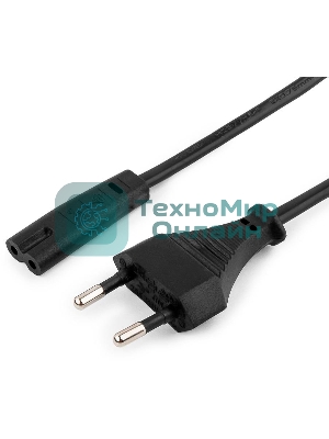 Кабель питания для ноутбуков, аудио/видео техники Cablexpert/Gembird PC-184/2-1.8М, 1.8м, 2-pin, черный, пакет