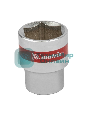 Головка торцевая Matrix, 22 мм, 6-гранная, CrV, под квадрат 1/2