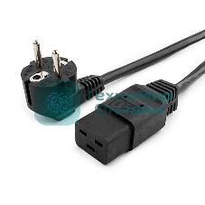 Кабель питания для UPC Gembird/Cablexpert, 1.8м, Schuko-С19, 16А, черный, с заземлением