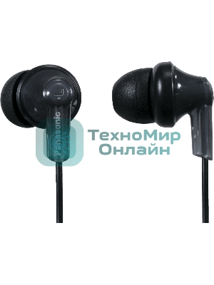 Проводные наушники Panasonic RP-HJE118GUK черный, внутриканальные, Jack 3.5 мм