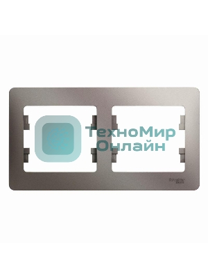 Рамка 2-м Glossa горизонт. платина SchE GSL001202