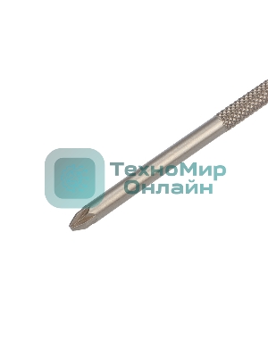 Отвертка крестовая Rexant PZ 1х75 мм, трехкомпонентная рукоятка, сталь S2