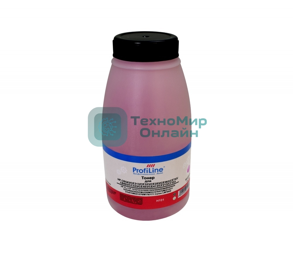 Тонер ProfiLine PL-CB543/CE313/CE323/CE253/CE263/CE743/CB403/CC533/CE403/CE413/CF213/CF353 для HP CLJ CP 1215/1515/1025/1525/3525/4025/5225/4005/2025/M551/351/251/176/Canon LBP5050 Magenta 45 гр (H101) Фасовка РФ (химический)