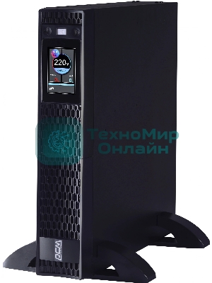 Источник бесперебойного питания Powercom Next, On-Line, 3000VA/3000W, Rack/Tower, 8*IEC320-C13 + 2*C19, LCD, Serial+USB, SmartSlot, подкл. доп. Батарей (2027233)