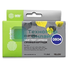 Картридж струйный Cactus CS-EPT0804 (T0804) желтый (11,4 мл) для Epson Stylus Photo P50/PX650/PX660/PX700/PX700W/PX710/PX710W/PX720/PX720WD/PX800/PX800FW/PX810/PX810FW/PX820/PX820FWD/R265/R285/R360/RX560/RX585/RX685