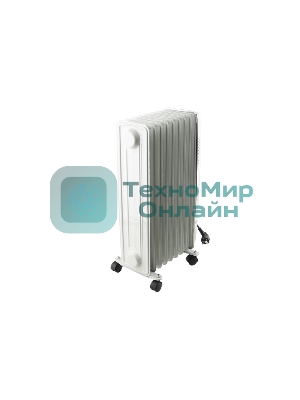 Обогреватель масляный Ресанта ОМ- 9Н (9 секций), белый, 2000 Вт, 20 м2, термостат 67/3/8