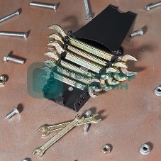 Набор ключей рожковых Rexant (6х7-20х22 мм), 8 шт., желтый цинк