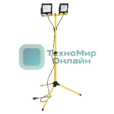 Прожектор светодиодный IEK LPDO606-2X050-65-K02 СДО 06-2х50Ш штатив 6500К IP65 черный