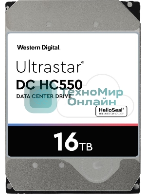 Жесткий диск Western Digital Original SATA-III 16Tb 0F38462/0F38468 WUH721816ALE6L4 OEM Ultrastar DC HC550 (7200rpm) 512Mb 3.5