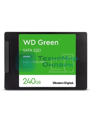 Накопитель SSD WD Green WDS240G3G0A, 240Gb, SATA III, 2.5