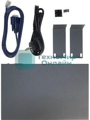 Коммутатор Managed L2 Switch 8x1000Base-T, 2x1000Base-X SFP, RJ45 Console, 19