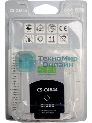 Картридж струйный Cactus CS-C4844 черный (72 мл) для №10 HP 2000/2500/1000/1100/1200