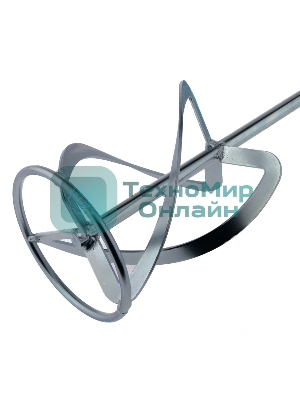 Насадка для миксера Сибртех, для легких растворов,140 х 590 мм, оцинкованная,хвостовик резьба М14