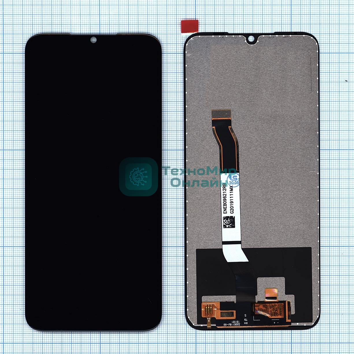 Дисплей для Xiaomi Redmi Note 8, Redmi Note 8 2021 (small size) черный