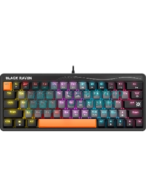Клавиатура проводная Defender MECHANICAL BLK RAVEN GK-417 RU RGb