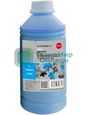 Чернила Cactus CS-I-PFI320C-1L PFI-320/120 голубой 1000мл для Canon imagePROGRAF TM-200/TM-205/TM-300/TM-30
