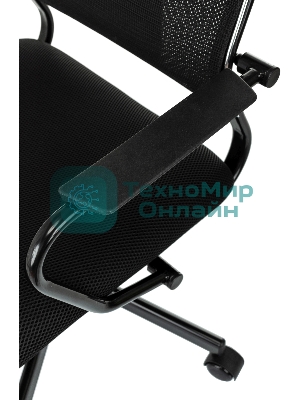 Кресло руководителя Бюрократ CH Balance черный Elastic-102 TW-11 сетка/ткань крестов. металл черный