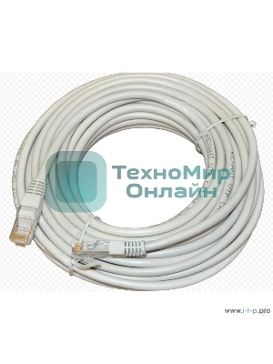 Пaтч-корд U/UTP Rexant, cat.5e, RJ45-RJ45, неэкранированный, PVC серый, 25м