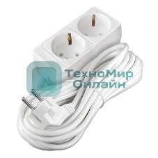 Удлинитель 2х3 м с заземл. 10А IP20 2.2 кВт Союз 481S-9203