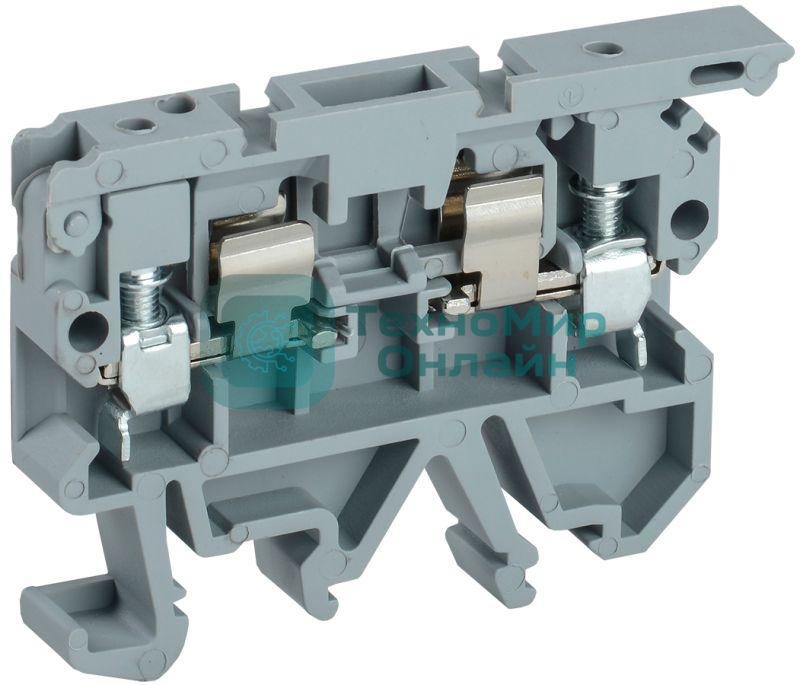 Клемма винтовая КВИ-4-П с держат. предохр. 5х20 сер. IEK YZN30-004F-K02