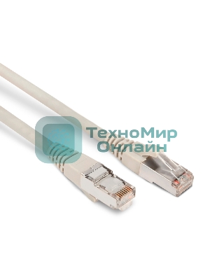Патч-корд Hyperline PC-LPM-STP-RJ45-RJ45-C6-2M-LSZH-GY F/UTP, экранированный, Cat.6, LSZH, 2 м, серый