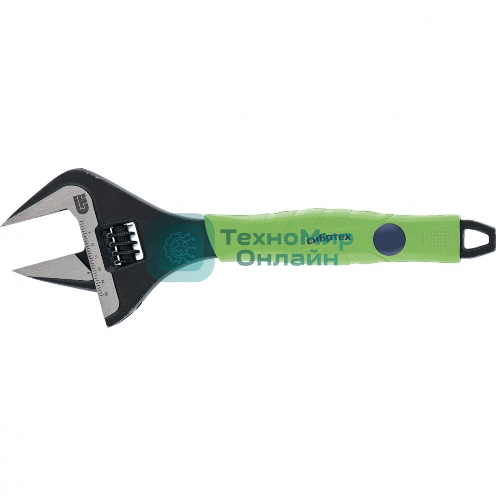 Ключ разводной Сибртех, тонкие губки, фосфатированый, 300 мм