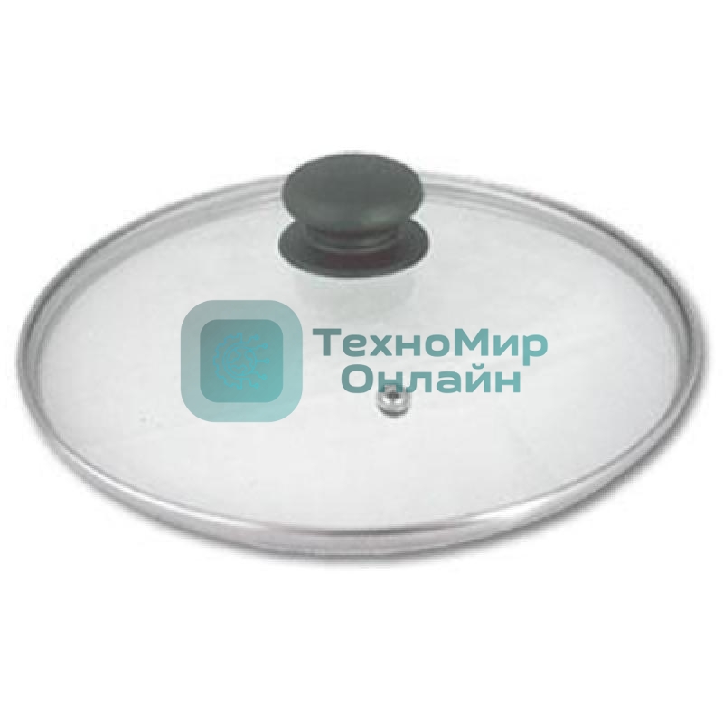 Крышка стеклян. TimA 4724 с ручкой с металл/обод 24см низ