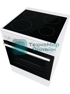 Плита электрическая Gorenje GEC6A11WG белый, конфорок 4 шт, духовка 65 л, 60 см x 85 см x 60 см