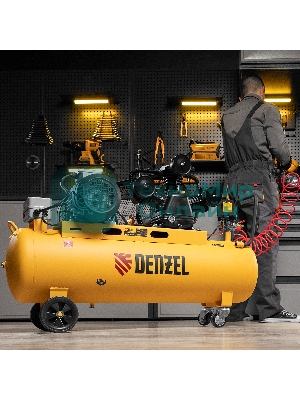 Компрессор воздушный Denzel рем. привод BCW3000-T/100, 3,0 кВт, 100 литров, 520 л/мин