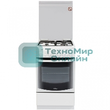 Плита комбинированная De Luxe 506031.00ГЭ (КР) белый, конфорок 4 шт, духовка 60 л, 50 см x 85 см x 60 см