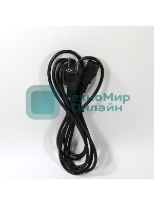 Кабель компьютер - розетка 3 м 220V (Европейский стандарт) VCOM/TELECOM