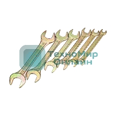 Набор ключей рожковых Rexant (6х7-16х17 мм), 6 шт., желтый цинк