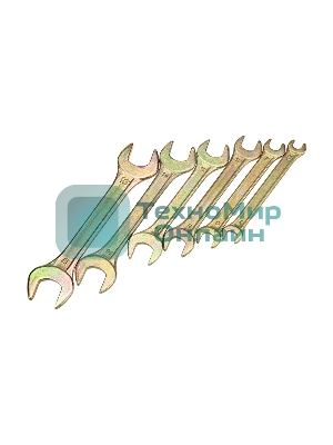 Набор ключей рожковых Rexant (6х7-16х17 мм), 6 шт., желтый цинк