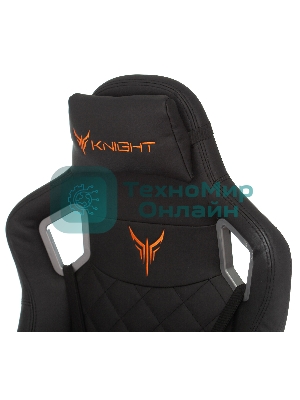 Кресло Knight OUTRIDER черный, экокожа, 120 кг, механизм качания