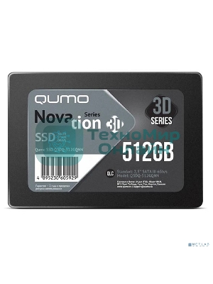 Накопитель SSD QUMO Novation 3D, 512Gb, SATA III, 2.5