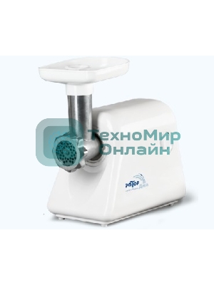 Мясорубка электрическая Ротор Дива-Р ЭМШ 35/300-1 белый, 1500 Вт, 0.58 кг/мин, реверс, защита от перегрузки, насадки - 1
