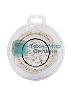 Трубка термоусаживаемая Rexant 3.0/1.5мм белый ролик 2.44м