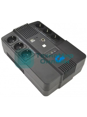 Источник бесперебойного питания Связь Инжиниринг СИПБ08БА.6-11/ЛИ Schuko 480Вт 800ВА черный