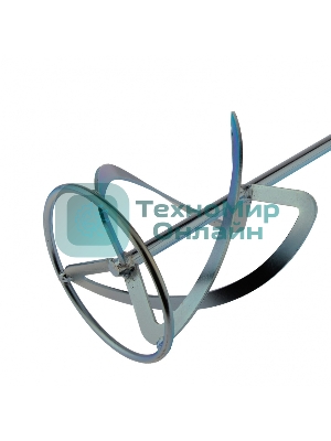 Насадка для миксера Сибртех, для легких растворов,160 х 590 мм, оцинкованная,хвостовик резьба М14