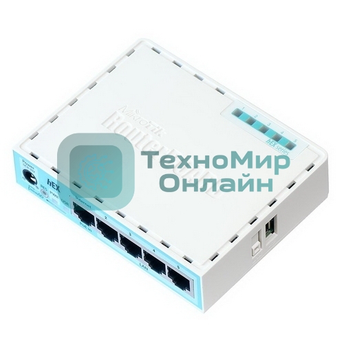 Роутер MikroTik RB750Gr3 hEX (RouterOS L4) with power supply and case 5 port 10/100/1000 гигабитный высокопроизводительный Ethernet