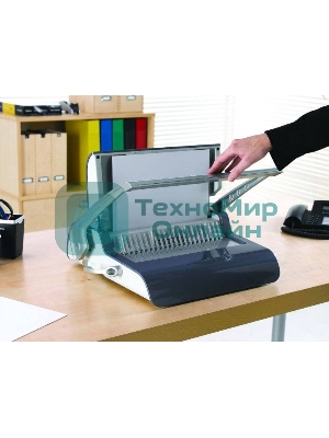 Переплетчик Fellowes Quasar+ (FS-56277) A4/перф.22л.сшив/макс.500л./пластик.пруж. (6-51мм)