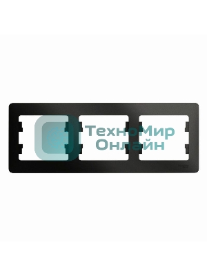 Рамка 3-м Glossa горизонт. антрацит SchE GSL000703