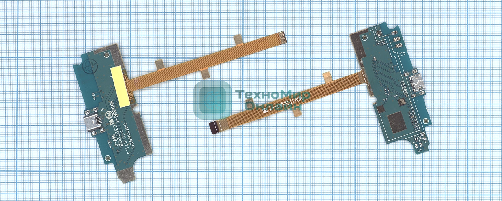 Разъем Micro USB для ZTE Blade L2 (плата с системным разъемом, микрофоном, вибро и шлейфом)