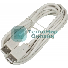 Кабель AM/AF USB2.0 3м Ningbo удлинитель USB 2.0, прозрачная изоляция, USB2.0-AM-AF-3-BR